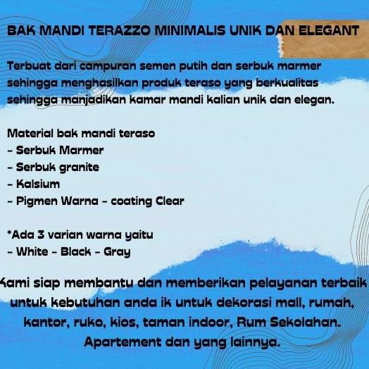 terbaru bak mandi teraso keramik marmer 70 cm