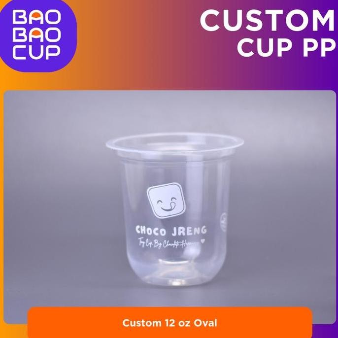 Original Cup Plastik PP 12 Oz Harga Pabrik | Gelas Minuman Dingin Plastik Bening Grosir