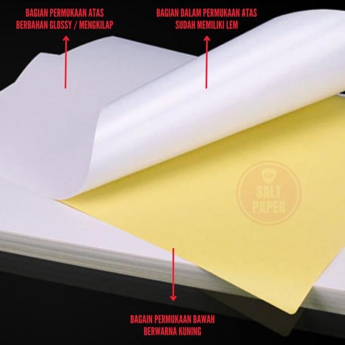 

Baru Kertas Stiker Chromo Glossy A4 - 100 Lembar Stiker Cromo Kilap