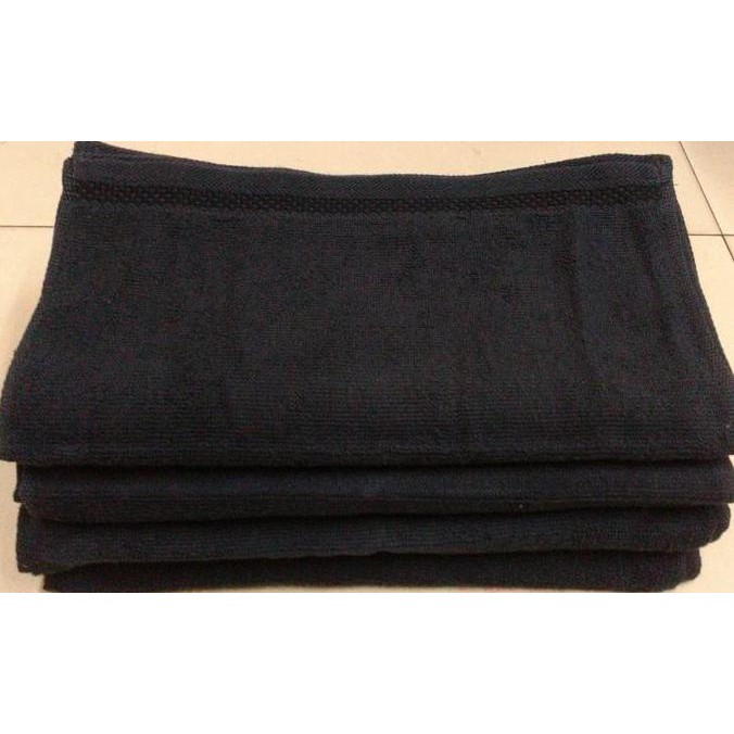 handuk sapu tangan hotel barbershop oshibori hitam 30x30