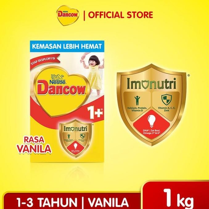 

terbaru dancow 1+ susu formula anak usia 1-3 tahun vanila box 1kg
