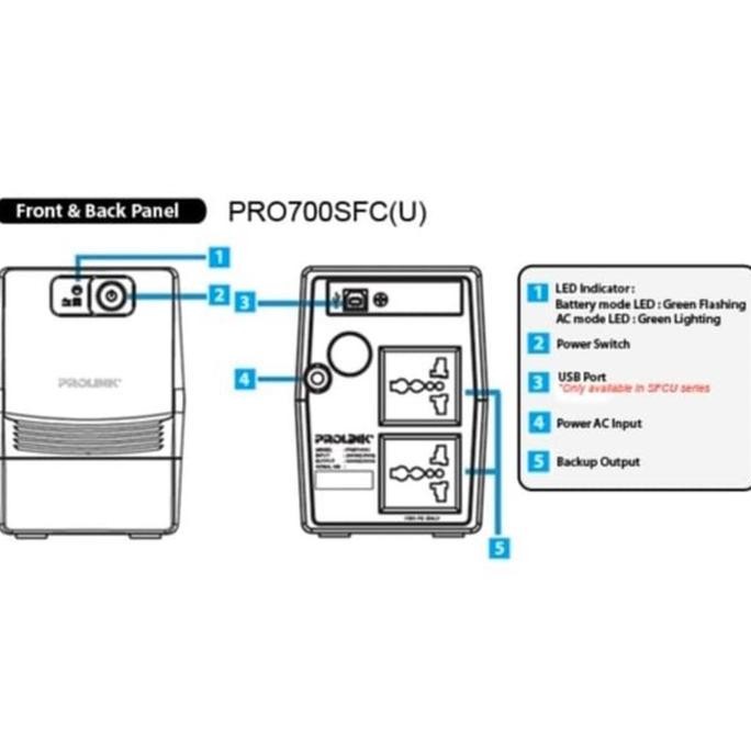 Ups Prolink Pro700Sfc Super Fast Charging Pro 700 Sfc