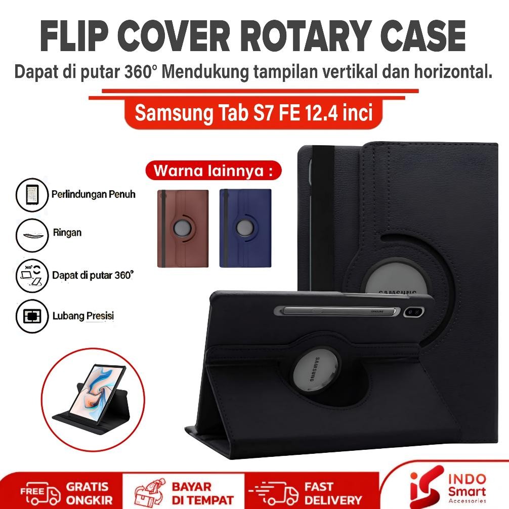 Samsung Tab S7 Fe | Case Samsung Tab S7 Fe | Galaxy Tab S7Fe | Tab S7 | Casing Flip Cover Casing Rot