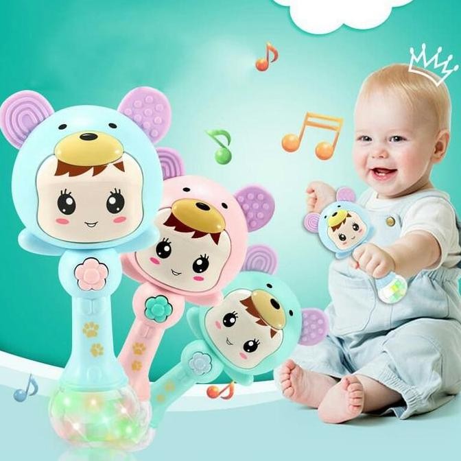 DISKON MAINAN RATTLE BAYI LUCU MAINAN EDUKASI MUSIK KADO BAYI BARU LAHIR