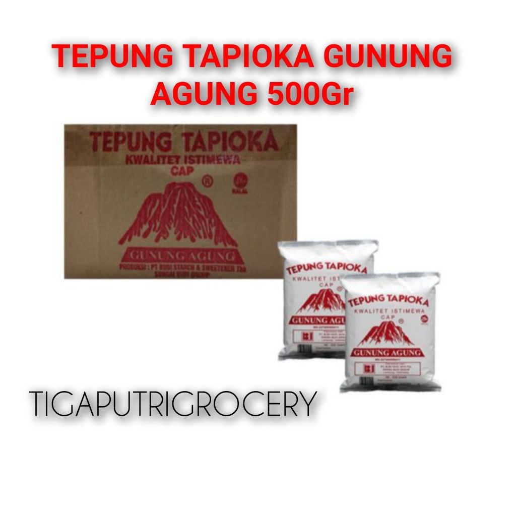 Tepung tapioka gunung agung 500gr 1 dus