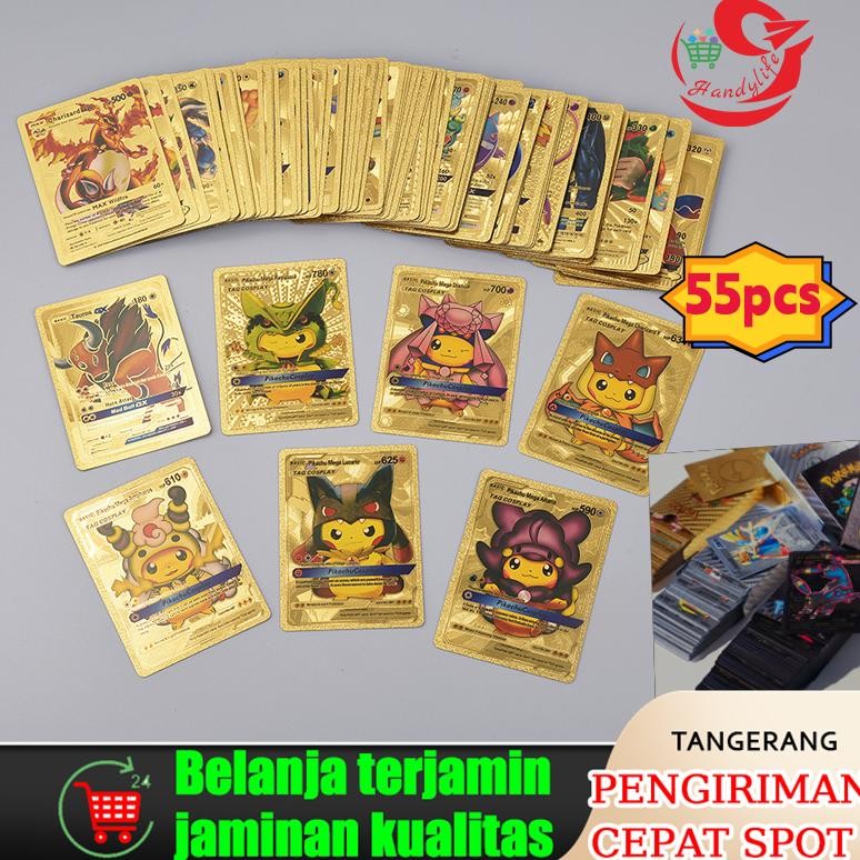 ''Terlaris" Kartu Pokemon Emas Pikachu Pcs/Box: Permainan Interaktif Asyik Untuk Keluarga