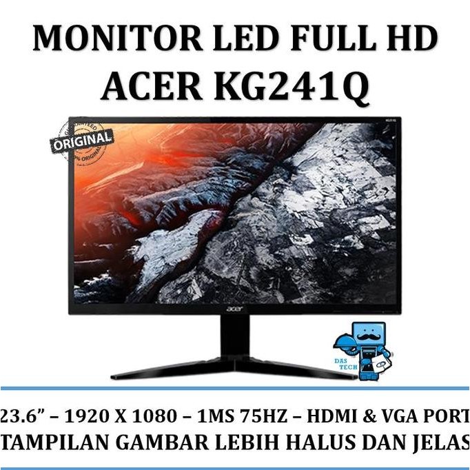 Monitor ACER KG241Q 23.6 inch LED Full HD 1ms 75 Hz - Garansi Resmi