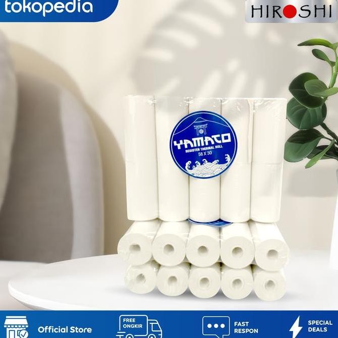 

TERBARU - Paket Thermal Paper roll / Kertas Termal 57x30 Kaspaper 100roll/1Dus
