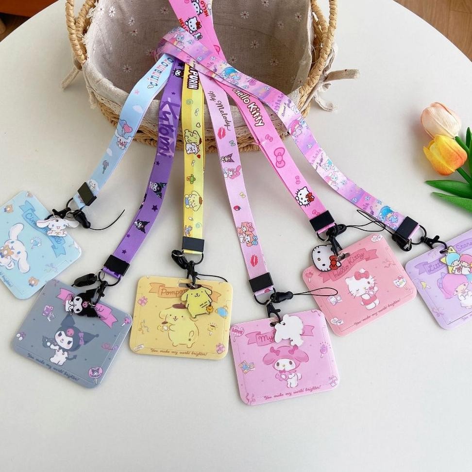 

Kalung Holder Kartu Sanryo Zanrioid Card Holder Name Tag Lanyard Hzontal Hsontal