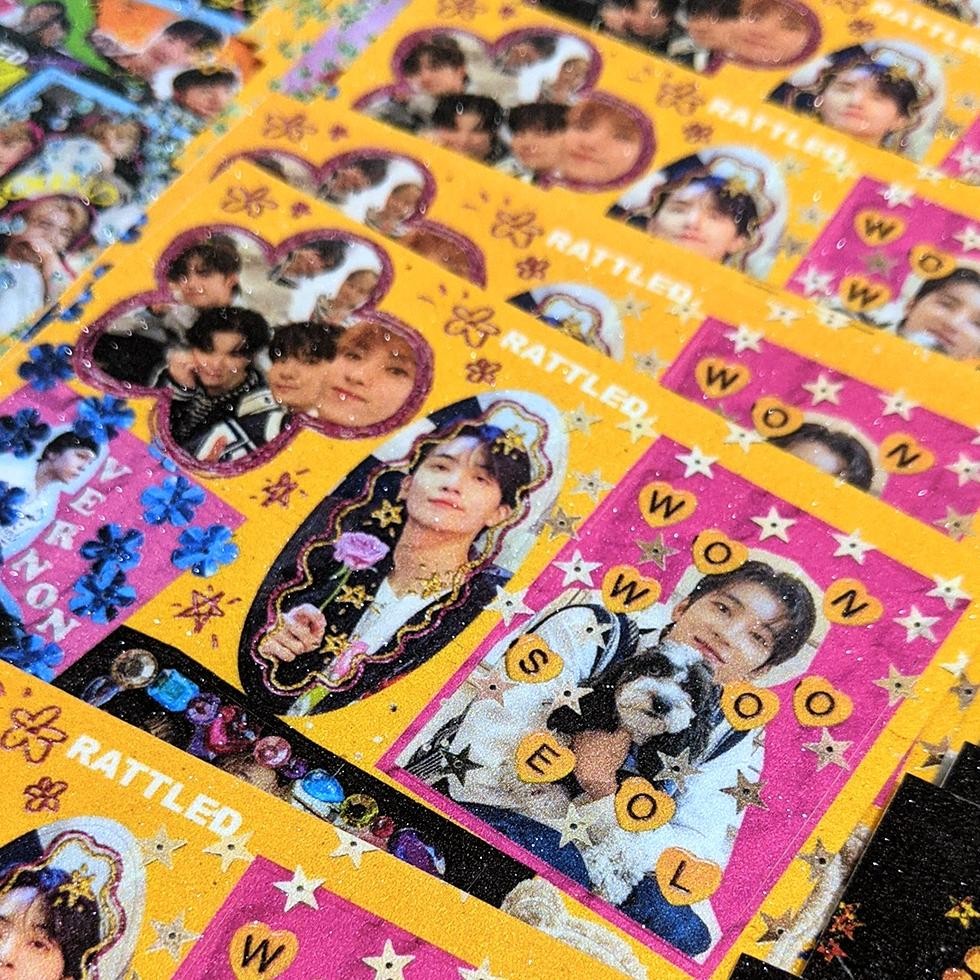 Fx-2 Seventeeen Special Fanmade Photo Sticker (Ver.3) By Rattled Studio - Glitter Deco Sticker - Sti