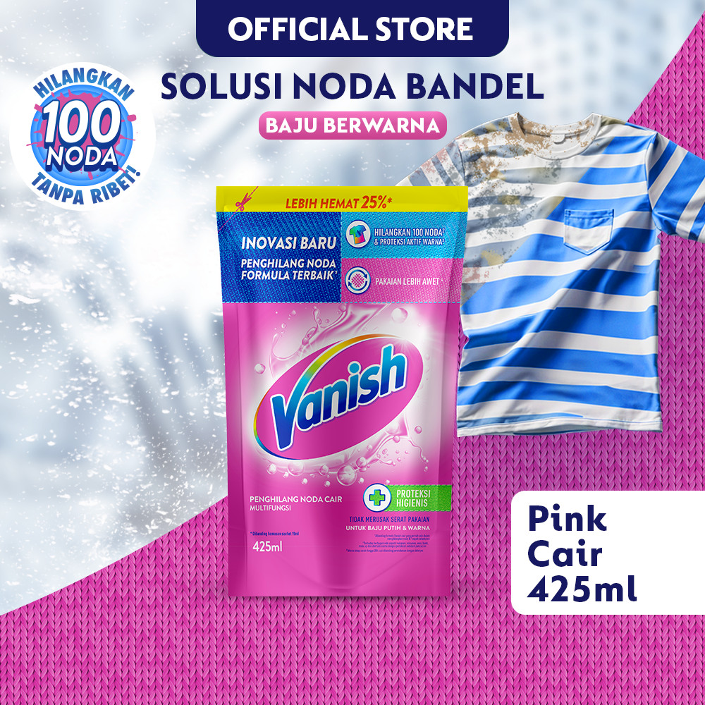 Vanish Multipurpose Stain Remover - 425ml (Penghilang Noda Cair Multifungsi Untuk Membersihkan Noda 