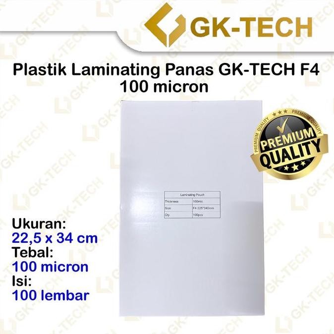 

TERLARIS - Plastik Laminating Laminasi Panas GK-Tech / Hombo / F4 / A4 / A3