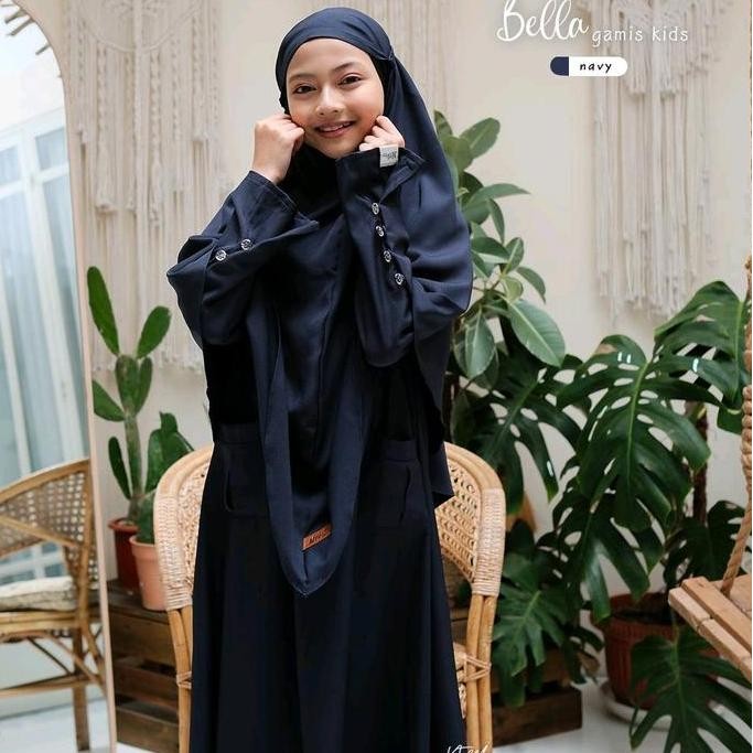 BELLA GAMIS SET KHIMAR KIDS BY KFM | GAMIS ANAK SET BERGO SYAR'I CADAR CANTIK