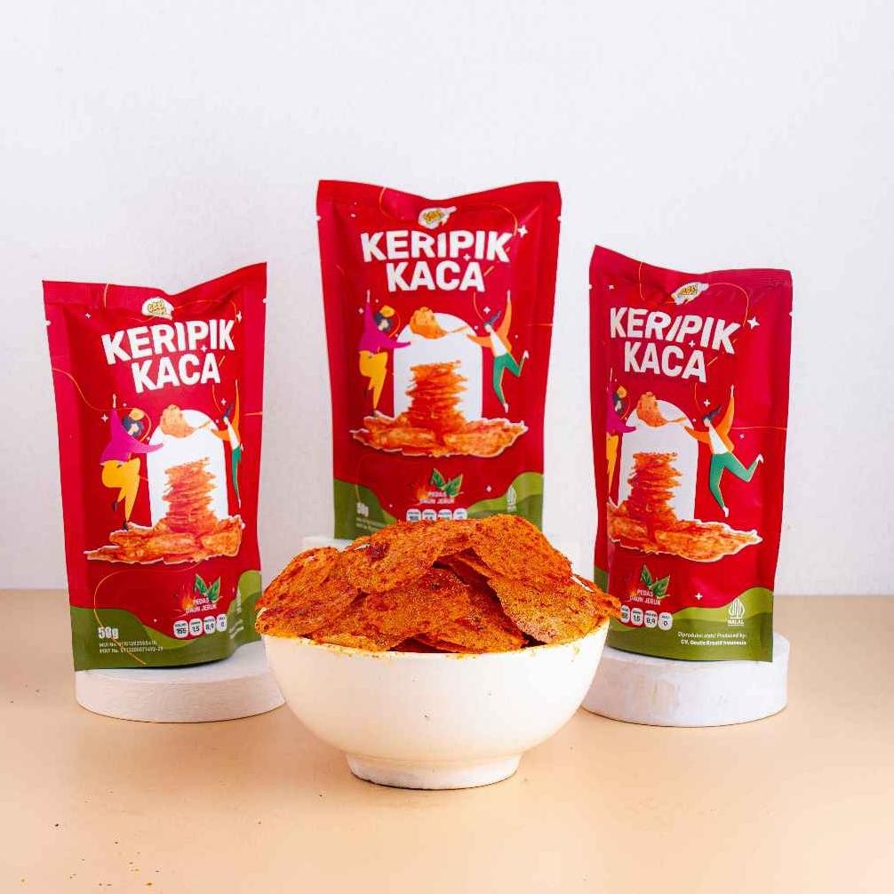 

Geli Chips - Paket Kombo 4 Pcs Keripik Kaca (Kripca) Pedas Daun Jeruk 200 gr