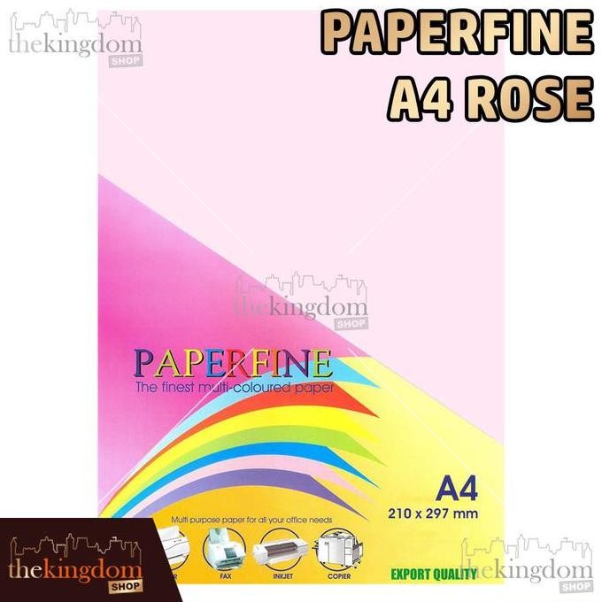 

TERMURAH - Paperfine Kertas HVS Warna A4 Rose / Isi 500 Lembar 140