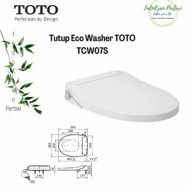 Toto Eco Washer Tcw07S / Tutup Closet Toto Tcw07S Eco Washer