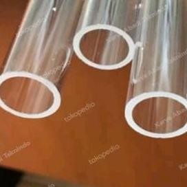 Promo!! Pipa Akrilik 2" Inch Bening Transparan / Acrylic Tube Tabung Clear