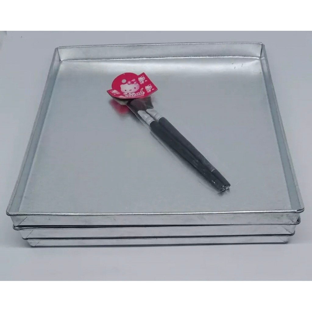 2 pcs loyang kue kering 30cm x 25 cm x 1.5cm free kuas kue