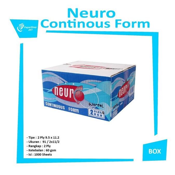 

BEBAS ONGKIR - NEURO Continous Form 91/2 x 11/2 2Ply/2 ( K2 Wartel )
