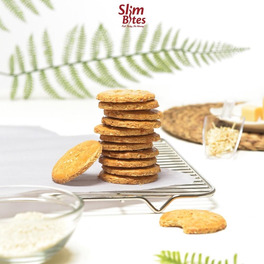 

[Bundling Slim Bites "2"] Oat Choco Almond 176gr + Oat Coconut Cheese 66gr GRATIS Tas Slim Bites by Ina Cookies