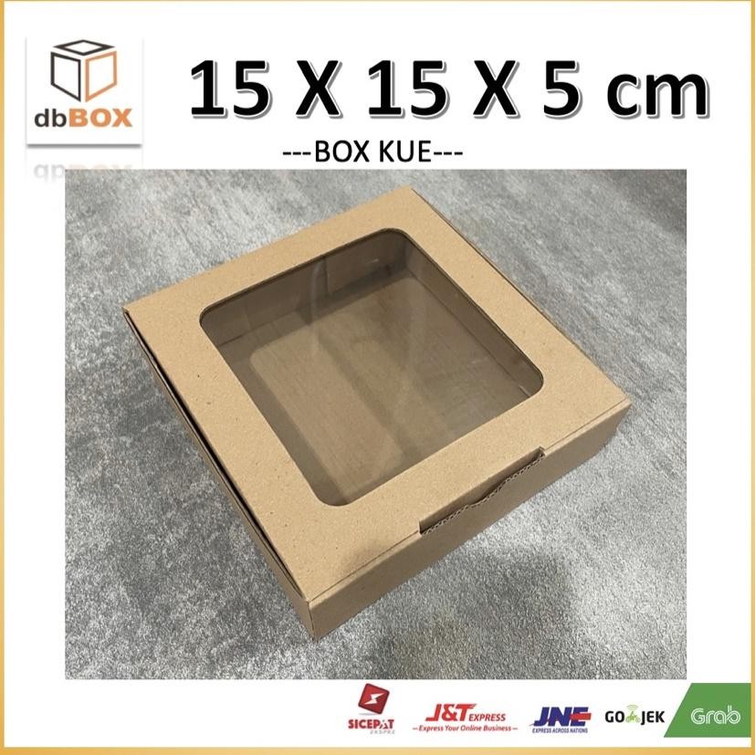 BOX MIKA 15X15X5 cm kardus die cut, untuk kue hampers gift box MIKA KUE-