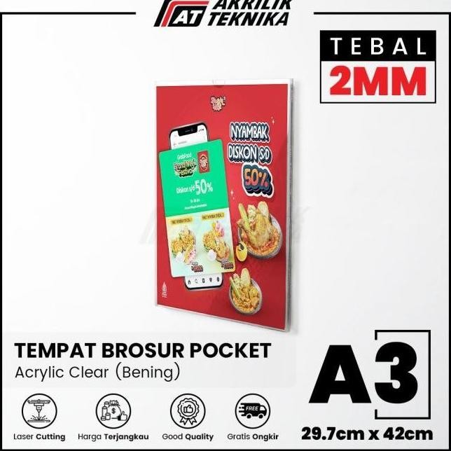

READY ACRYLIC POCKET FRAME / AKRILIK THICKER / AKRILIK BROSUR A3