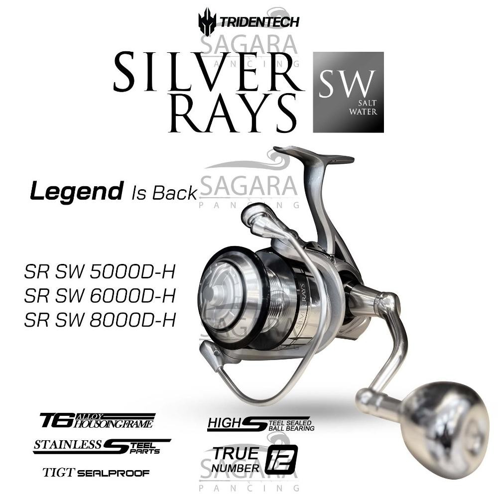 Reel Tridentech Silver Rays SW Reel Pancing Spinning Nugi