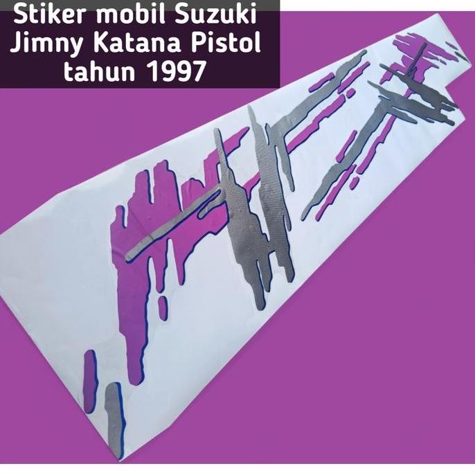 Stiker Mobil Suzuki Katana Jimny Pistol Tahun 1997 Sticker Striping List Body Sepasang/Satuset Mobil