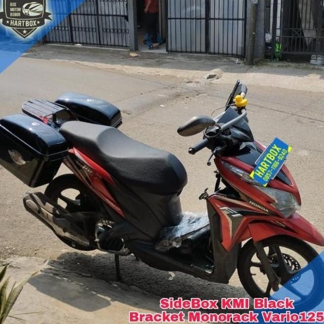 Paket SideBox Black Honda Vario 125 Old / Box Samping Hitam Murah