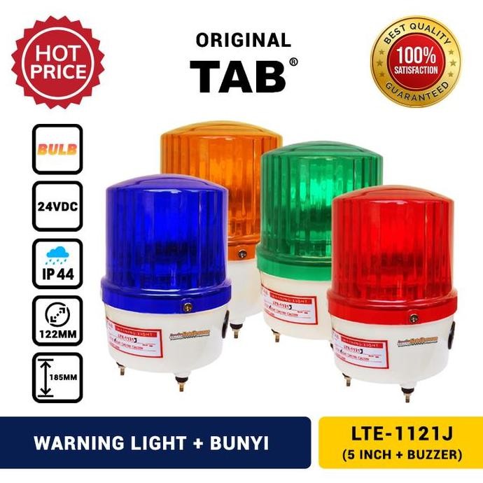 Lampu Darurat Bohlam 5 " Rotary Warning Light + Buzzer 24V Dc Tab