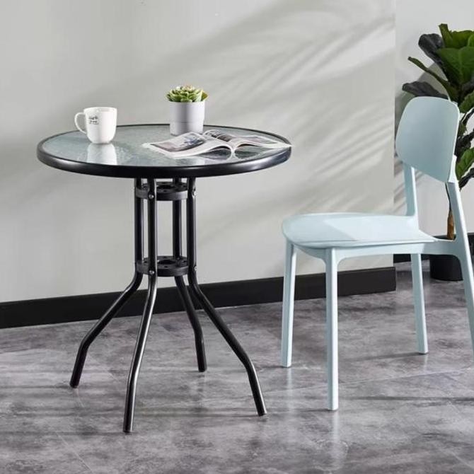 TERBARU MEJA TAMAN MEJA TERAS MEJA OUTDOOR MEJA MAKAN MEJA BUNDAR KACA MEJA CAFE