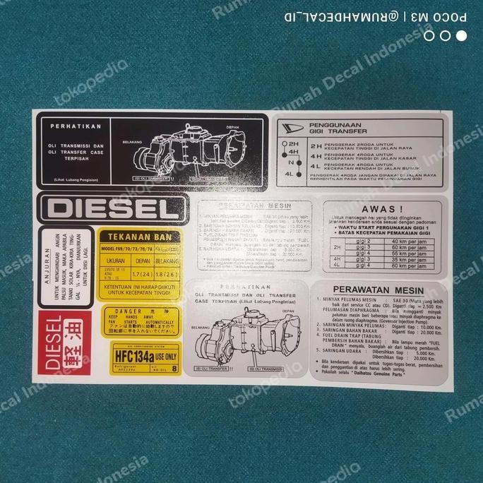 Stiker Warning Taft F70 Taft GT Rocky Hiline murah