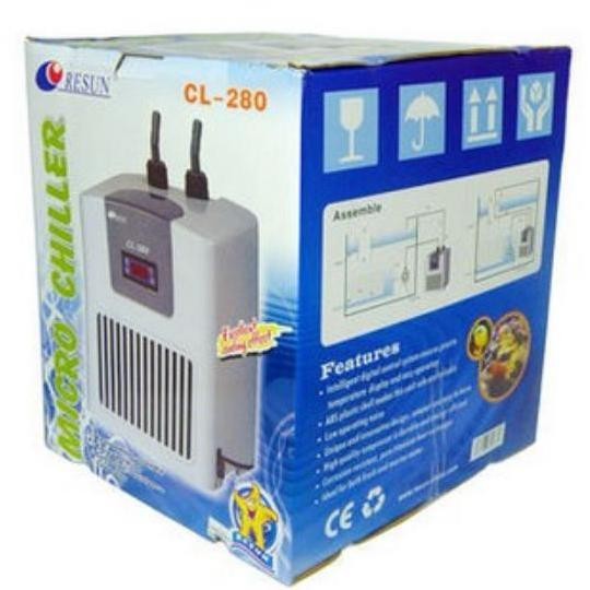 TERBARU - Resun CL-280 Aquarium Water Chiller 220V 200 watts 1/10 HP Cooler Tank