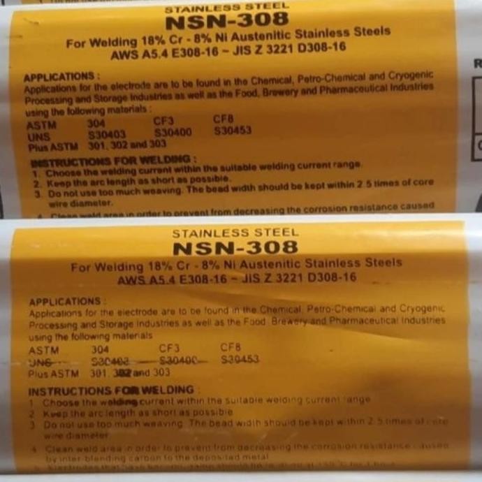 TERBARU - NSN-308 | NSN-308L NIKKO STEEL STAINLESS 3.2MM 4.0MM E308-16