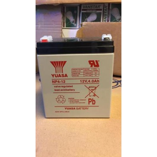 Aki Kering / Baterai Kering / Baterai VRLA YUASA 12V 4Ah/ Yuasa NP4-12