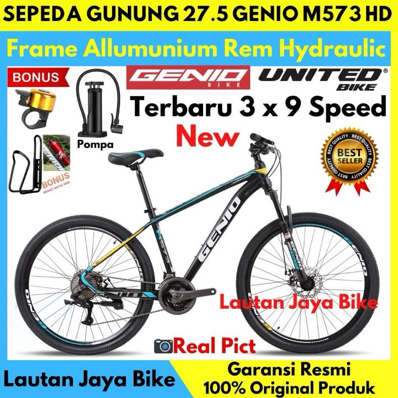 Sepeda Gunung 27.5 MTB Genio M573 HD Frame Alloy Rem Hidrolik Nugi