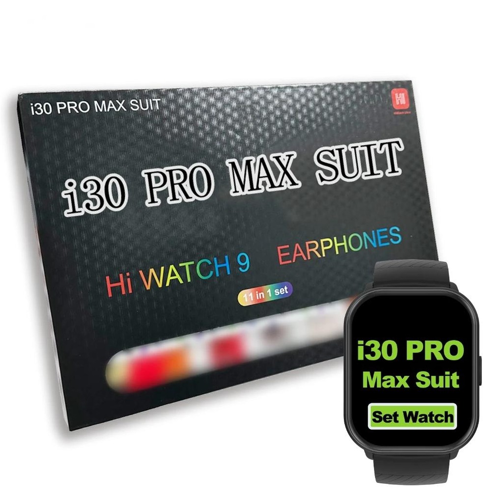 I30 Pro Max Suit Smart Watch 2024 With Tws Earphone I30 Smart Watch For Men Waterproof Heart Rate Sm