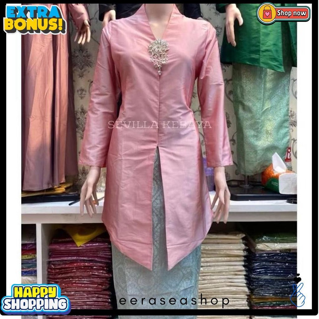 Rohmah Kebaya - Setelan Kebaya Tafeta Tunik Melayu / Kebaya Tafeta Busui Jumbo / Kebaya Modern / Keb