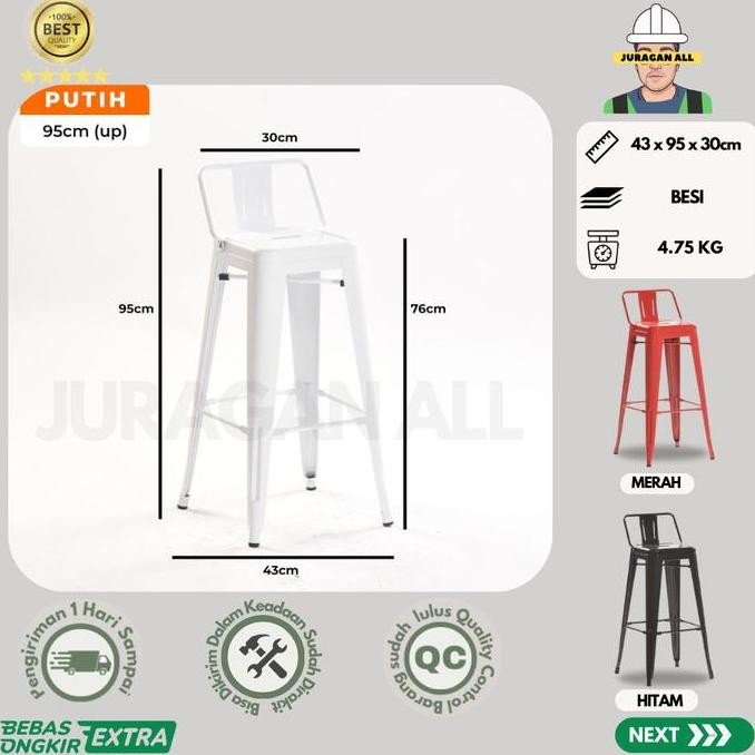 Bangku Bakso / Bangku Besi Kecil / Bangku Cafe / Kursi Besi / Kursi Makan / Kursi Cafe / Kursi Tamu 