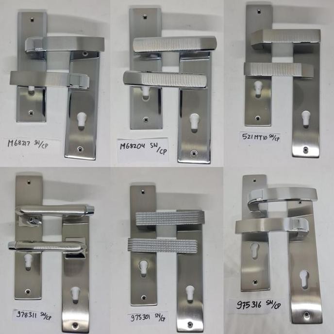 (1 SET) Handle Kunci Gagang Pintu Besar / Tanggung MULLER Stainless