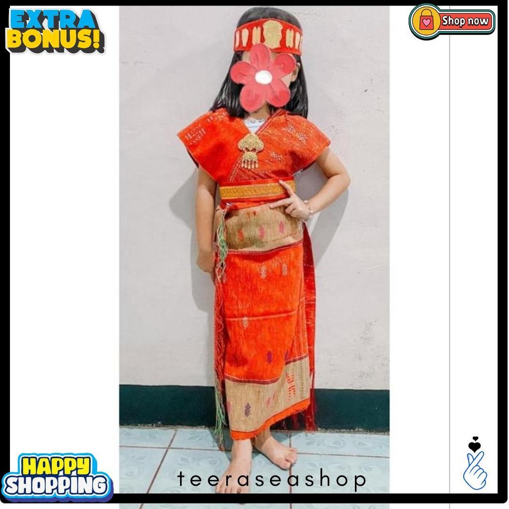 Pakaian Adat Batak Anak Perempuan, Pakaian Tradisional Batak, Pakaian Menari, Pakaian Kostum Batak D