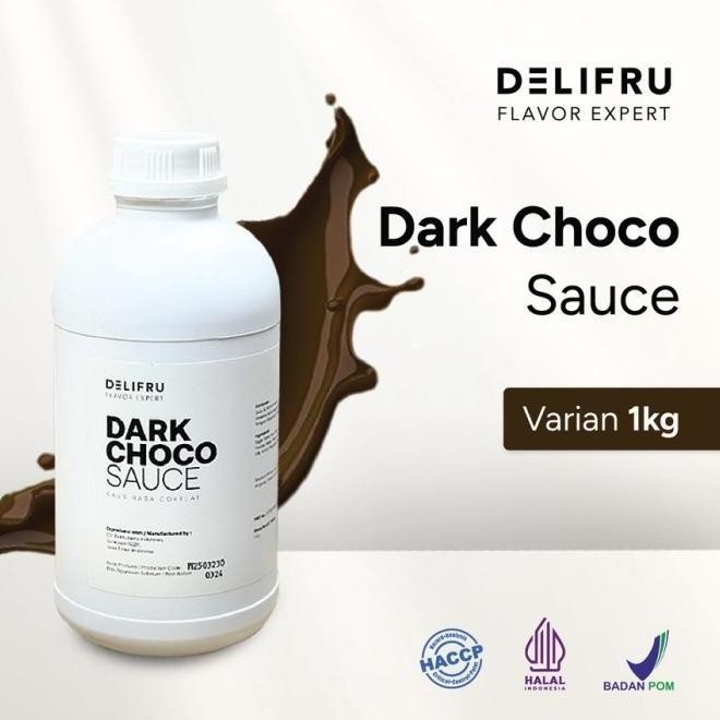 

(SALE) DELIFRU DARK CHOCO SAUCE - TOPPING SAUS COKELAT 1 KG