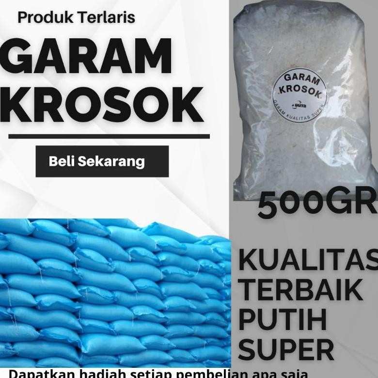 

(Terbaru) GARAM KASAR 500GR - GARAM KROSOK - GARAM MADURA - GARAM MURAH - GARAM PROMO - GARAM BOILER - GARAM PENJERNIH AIR - GARAM KOLAM (Terlaris)