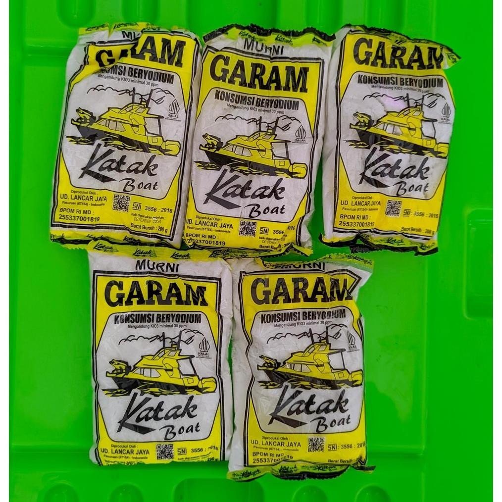 

(Terbaru) CUMA 5.000 SAJA GARAM KATAK BOAT 200GRAM 5PCS GARAM BERYODIUM TINGGI GARAM KAPTEN (Terlaris)