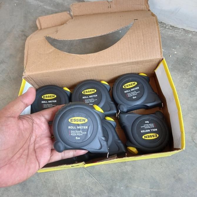 =====] meteran tukang magnet roll meter karet anti pecah panjang 5m