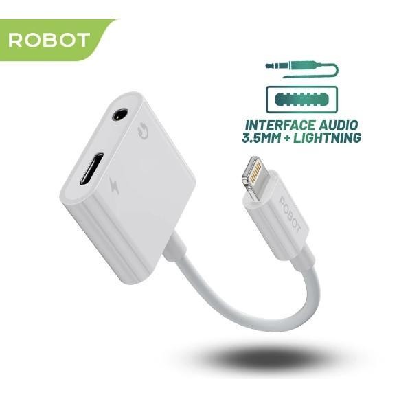 Robot Rul02 Converter Konverter Adaptor Gaming Lightning To Jack Audio 3.5Mm Splitter For Iphone Ada