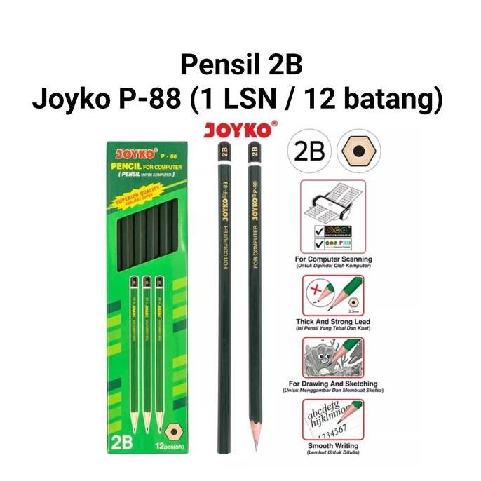 

^^^^^] Pensil 2B Joyko P-88 (1 LUSIN)