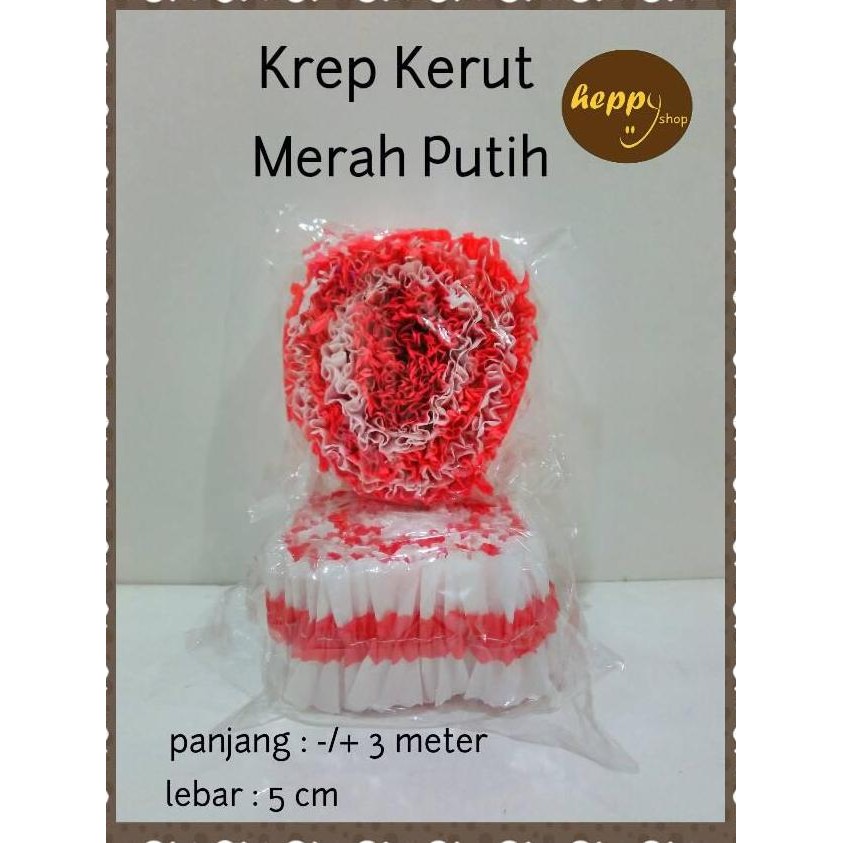 

best seller] Kertas Krep Kerut Merah Putih Dekorasi