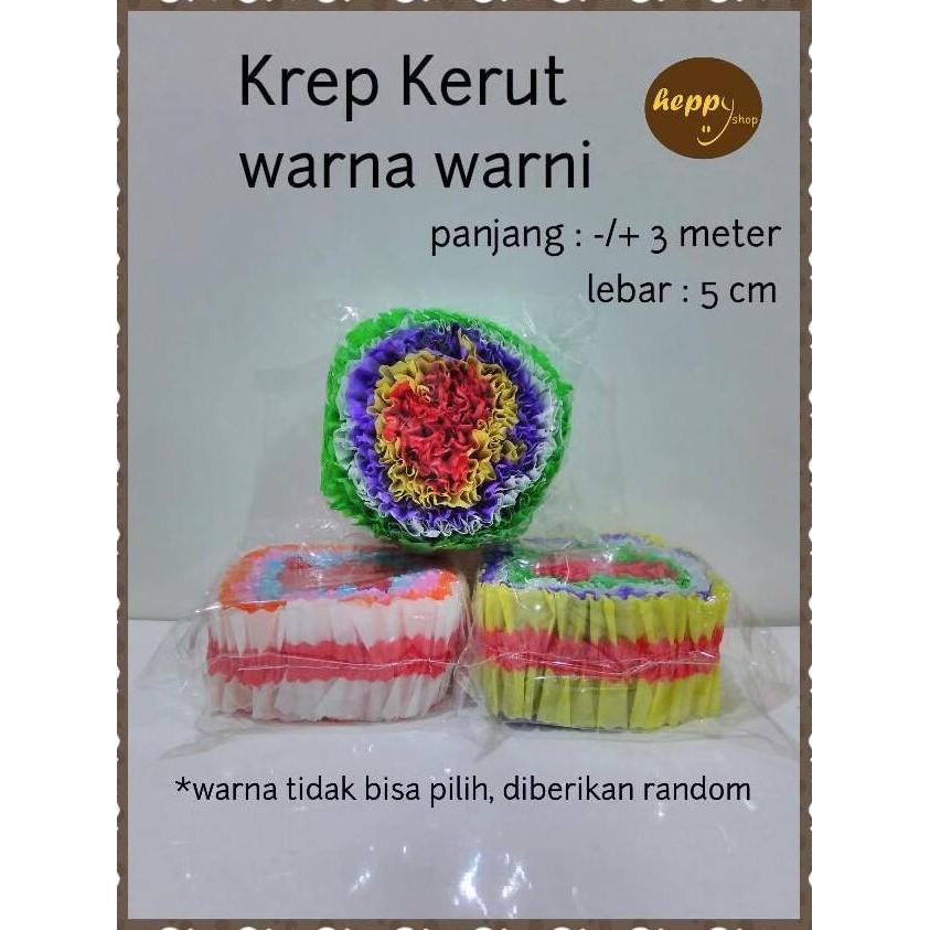 

best seller] Kertas Krep Kerut Warna Warni Dekorasi