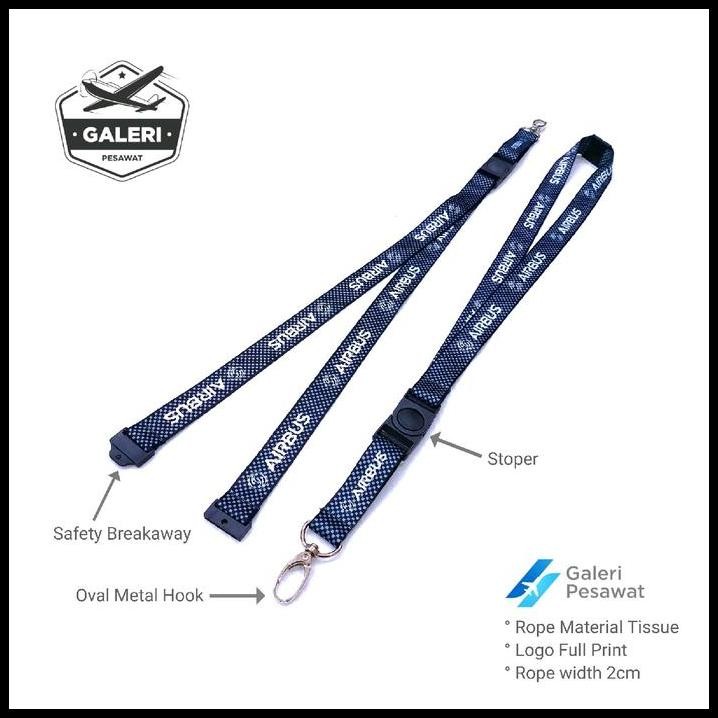

Lanyard/Tali Gantungan ID Card Airbus Carbon